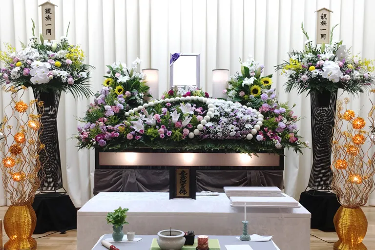家族葬プラン35の祭壇