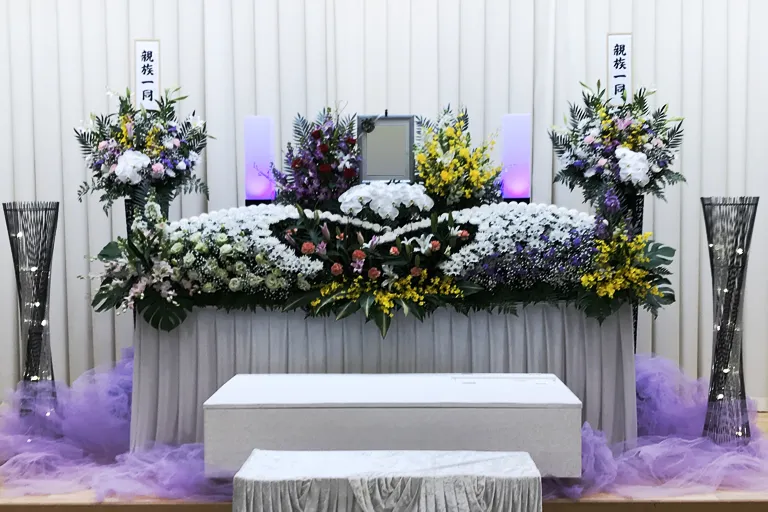 家族葬プラン45の祭壇